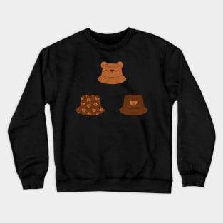 Bear bucket hat set Crewneck Sweatshirt